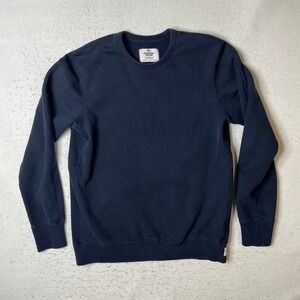 Reigning Champ Mens Navy Blue Midweight Terry Crewneck Sweatshirt Size Large L/G